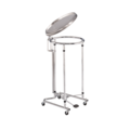 Blickman Hamper 25" DIA Round Foot Operated Pneumatic Top Stainless Steel 8773SS-LF